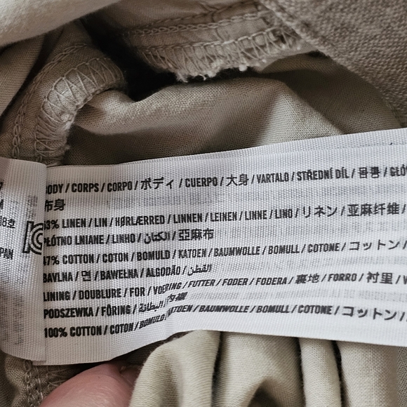 Abercrombie & Fitch Rouched Linen Square Neck Sun Dress In MT NWT - Picture 8 of 10